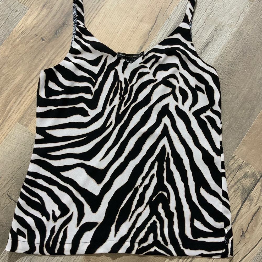 White House Black Market Reversible Zebra/Dot Camisole size XS